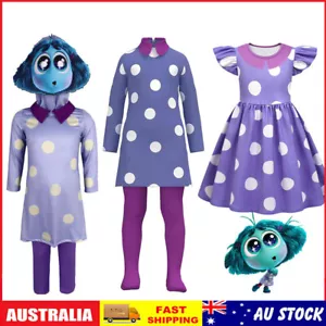 Adults Kids Inside Out 2 Envy Cosplay Costume Book Week Party Dress Outfits Wig - Picture 1 of 20
