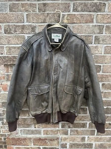 Rare Vintage 70s L.L. Bean A-2 Leather Bomber Jacket!  - Picture 1 of 5