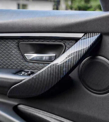 Carbon Fiber Interior Door Pull Handle Cover For BMW 3 4 series F30 F31 F32 F35 - Image 1 of 4