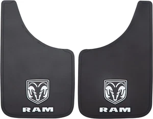 RAM White Logo Easy Fit 9"X15" Mud Guard - Left and Right Set - Picture 1 of 5