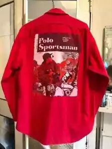 Vtg Polo Ralph Lauren Sportsman Red Flannel Western Fishing Hunting Aztec Shirt - Picture 1 of 18
