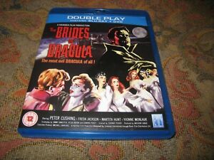 THE BRIDES OF DRACULA USED TWO DISC SIXTIES VAMPIRE HORROR UK BLU RAY & DVD.