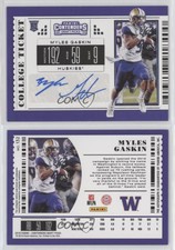 2019 Panini Contenders Draft Picks College Ticket Myles Gaskin Rookie Auto RC