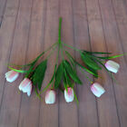6 Heads Artificial Tulip Fake Silk Flowers Bouquet Garden Party Home Hotel Decor