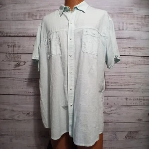 Camisa Izod Para Hombres XXL Abotonada Azul Blanco Rayas Informal Preppy Playa Relajarse Chill - Imagen 1 de 8