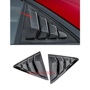 Carbon Fiber Rear Side Window Quarter Louver Cover Trim For Cadillac ATS 2013-19 - Foto 1 di 12