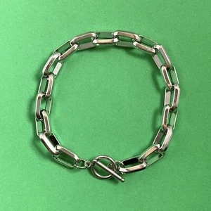 Titanium Steel Link Chain Bracelet for Men Women,Unisex Punk Hip Hop Bracelet - Picture 1 of 6