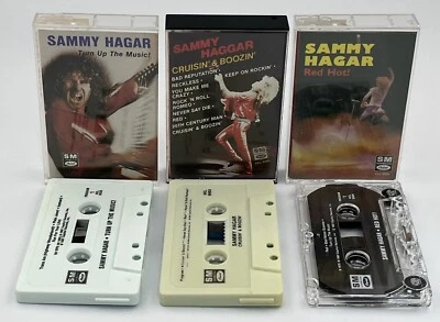 Sammy Hagar Cassette Lot (3) Tested Red Hot! Turn Up The Music Crusin’ & Boozin’ - Image 1 of 4