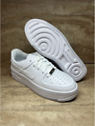 Nike Air Force 1 Sage Low Triple White Athletic Shoe Womens Size 8.5 DEFECT
