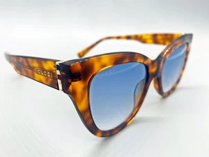 New Gucci GG0418S 005 Women sunglasses. Havana frame, blue lens. 54_20-140 - Picture 1 of 7