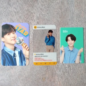 BTS Baskin Robbins Chilsung Cider Lemona Official Photo Card - Suga Set of 3 - Picture 1 of 5