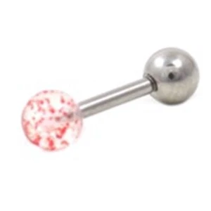 Knorpel/Tragus Ohr Glitzer rot 4 mm Kugel 16 Stärke 1/4" Stahl * - Bild 1 von 3