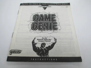 Galoob Nintendo Gameboy Game Genie Manual Instructions Booklet Insert - Picture 1 of 1