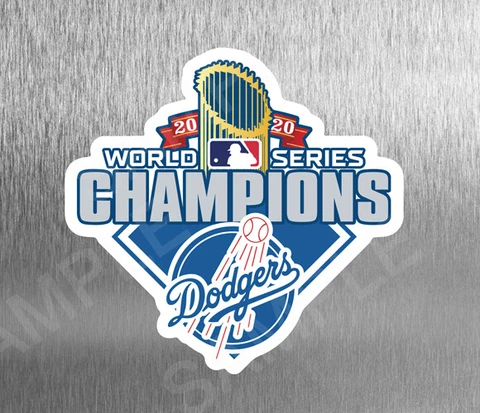 Magnet Die Cut Los Angeles Dodgers 2020 Baseball World Series Champions Cover