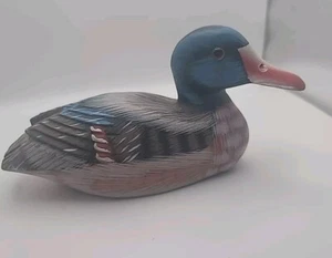 BEAUTIFUL HAND CARVED & PAINTED WOOD DUCK DECOY - Picture 1 of 15