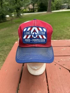 Vintage Lone Star Feed SNAPBACK FARM HAT K PRODUCTS Livestock CATTLE Cow - Picture 1 of 8