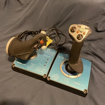 Saitek X45 Flight Control J24C Flight Stick &Throttle Joy Controller Flight Sim - Image 1 of 2
