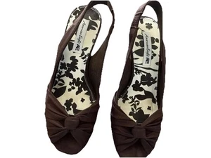 American Eagle braun Keilabsatz Schuh Peeptoe, Korkboden, Größe 6 - Bild 1 von 5