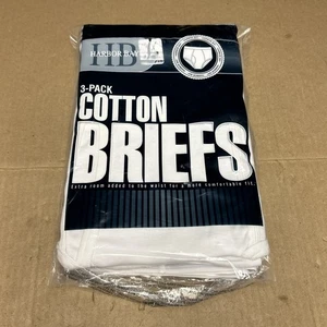 HB Harbor Bay DXL 3 Pair White Underwear Cotton Boxer Briefs Big & Tall Size 5XL - Picture 1 of 12