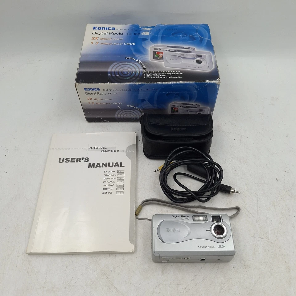 Konica Revio KD-100 Digital Camera 1.3MP Low Resolution Retro Takes AA Batteries - Image 1 of 4