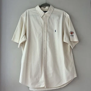 Ralph Lauren gelbes Seersucker Ocean Course Kiawah Button Down Hemd Herren XL - Bild 1 von 5