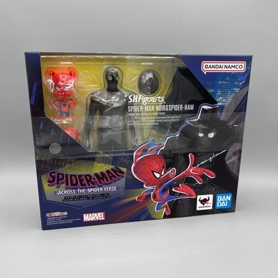 Bandai S.H. Figuarts Spider-Verse Spider-Man Noir & Spider-Ham UK IN STOCK - Image 1 of 4