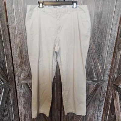 Pantalones Caribbean Joe Para Mujer Talla 18W Caqui Informales Pierna Recta Bolsillos Elásticos Foto 1 de 4