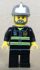 LEGO ®-Minifigur Town City Feuerwehr Helm silber 7239 Fire Truck cty004 cty0004 - Bild 1 von 3