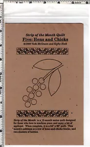 Strip of the Month Quilt ©1998 Quakertown Quilts Pattern FOUR: HENS and CHICKS - Picture 1 of 5