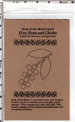 Strip of the Month Quilt ©1998 Quakertown Quilts Pattern FOUR: HENS and CHICKS - Image 1 of 4