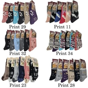 Mujeres Calcetines de Lana de Cordero, Invierno Resistente Térmico Botas Cálidas Calcetines Crew Talla 9-11 - Imagen 1 de 23