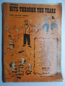 1951 Harms Hits Through The Years Piano/Guitar Chord Symbol Sheet Music 88-Page - Picture 1 of 3