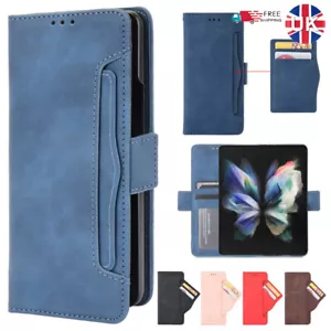 Magnetic Leather Flip Case Wallet Cover For Samsung Galaxy Z Fold 5 /4 /3 /2 5G - Picture 1 of 38