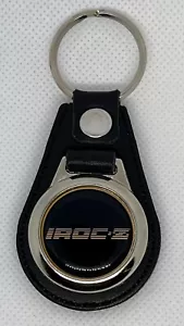 LLAVERO RETRO de cuero 100 % de alta calidad para NEGRO Y DORADO IROC-Z - Imagen 1 de 4