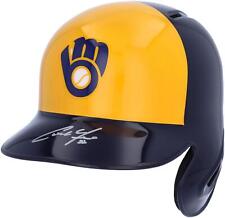 Christian Yelich Milwaukee Brewers Signed Yellow and Blue Replica Batting Helmet