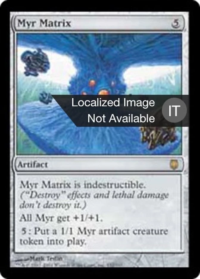 MTG Myr Matrix ITALIAN Darksteel 132/165 Regular Rare - Image 1 of 1