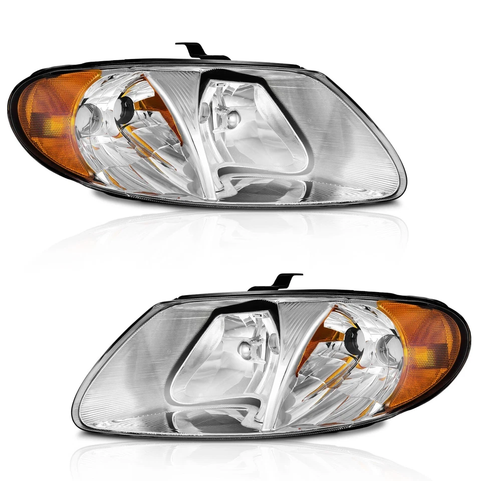 Headlights For 2001-2007 Dodge Grand Caravan/Chrysler Town & Country - Imagem 1 de 4
