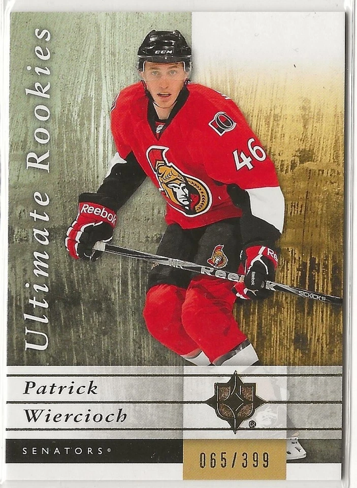 2011 2011-12 Ultimate Collection Ultimate Rookies #106 Patrick Wiercioch 065/399 - Image 1 of 2