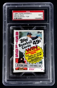 1984 TOPPS BASEBALL CELLO PACK NOLAN RYAN #470 PSA 9 MINT ON TOP UNOPENED SEALED - Bild 1 von 4