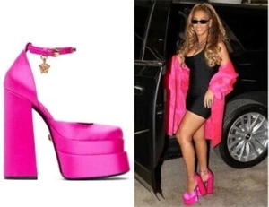 Nuove décolleté Versace Medusa platform cristalli Aevitas rosa da donna taglia 39 - Foto 1 di 12