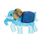 Acrylic 3D Art Deco Style Transparent Blue Elephant Brooch Badge Pin Gift