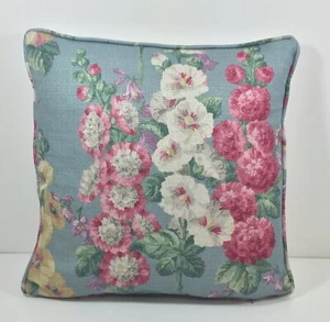 Sanderson - Hollyhocks - Copricuscino casa blu benzina / multi - di design - Foto 1 di 3