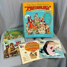 Lot Of 5 Walt Disney It's A Small World Johnny Appleseed Record And Book