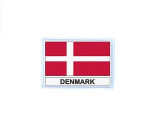 Patch Aufnäher Aufnäher Thermo bedruckt Flagge Dänemark DK - Bild 1 von 1