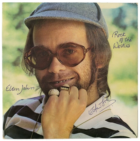 ELTON JOHN X5 SIGNED AUTOGRAPHED ROCK OF THE WESTIES 1976 ALBUM JSA &TRACKS COA Cover