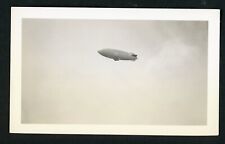Dirigible Blimp Flying Floating in Sky Photo 1940s Abstract Minimal Zeppelin