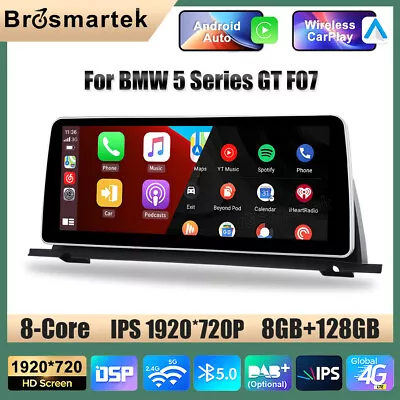 12,3'' Android 4G Autoradio Für BMW 5er GT F07 CIC CarPlay 8-Kern 128GB GPS Navi - Bild 1 von 4