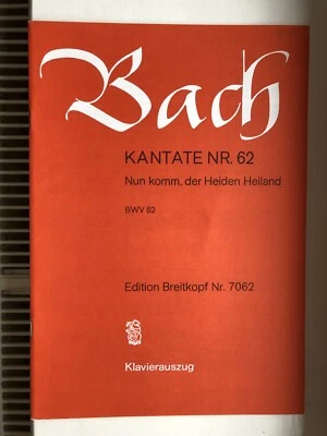JS Bach: Cantata BWV 62 - Nun komm, der Heiden Heiland (2nd version) - Image 1 of 3