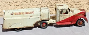 RARE Buddy L 1937 International Harvester D-40 DAIRY TRANSPORT TANKER TRUCK~24" - Picture 1 of 19
