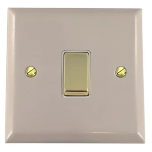 G&H SFW201-PB Spectrum Plate Matt White 1 Gang 1 or 2 Way Rocker Light Switch - Imagen 1 de 1